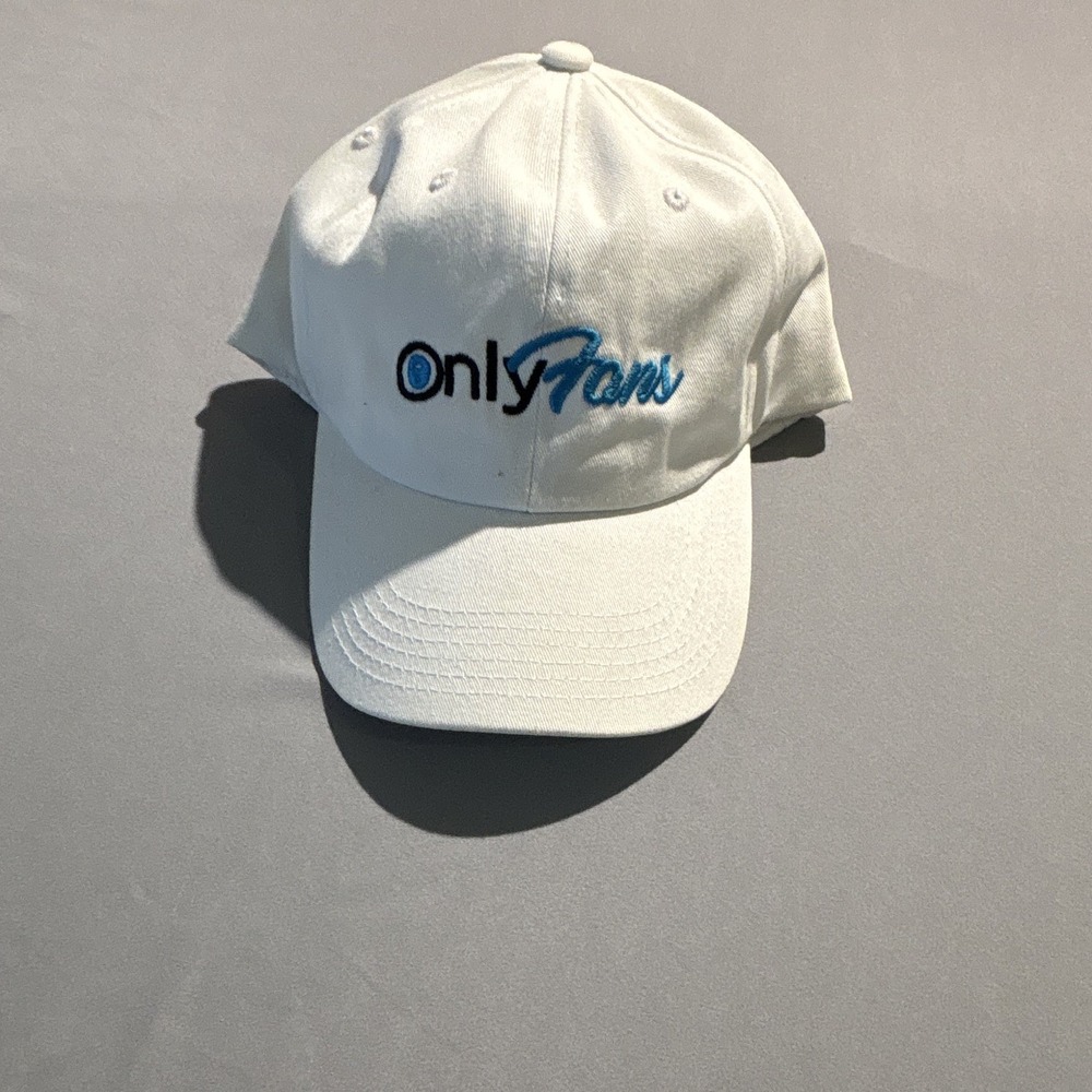 OnlyFans Embroidered Logo Baseball Cap White Adjustable Dad Hat Casual Hat